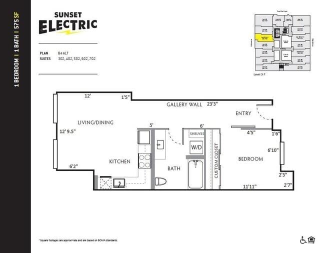 1x1 D 701 floor plan