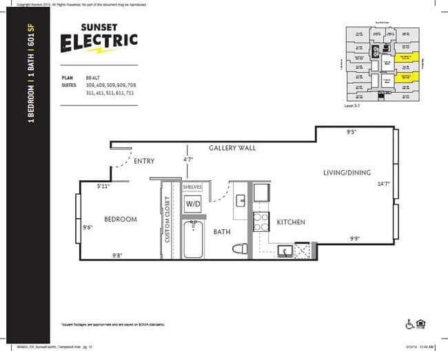 1x1 F 309 floor plan