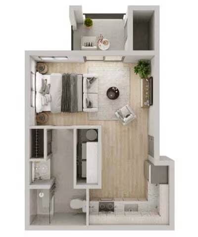 Studio - A1 01-203 floor plan