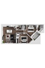 Two Bedroom Two Bath - Corner 301 floor plan