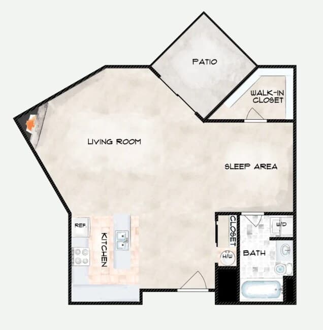 Studio B219 floor plan