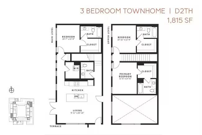 Three Bedroom Penthouse D2th 837 floor plan