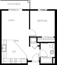 1x1 Age 55+ C36 floor plan