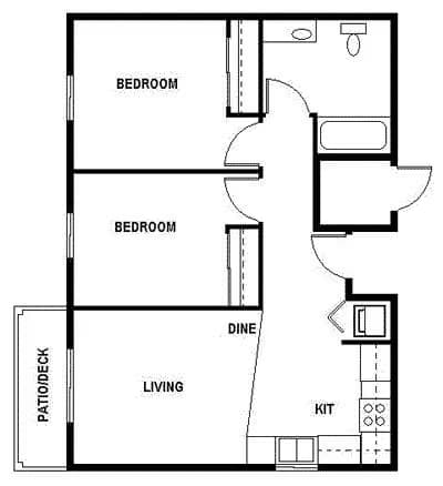 2x1 Age 55+ B51 floor plan