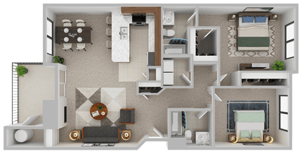 Solstice - 2x2 J105 floor plan