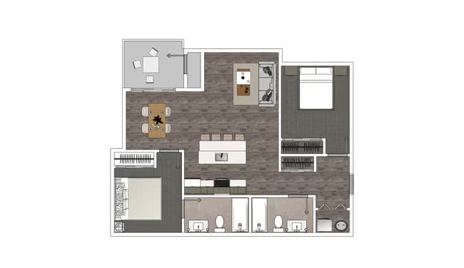 Unit A 112 floor plan