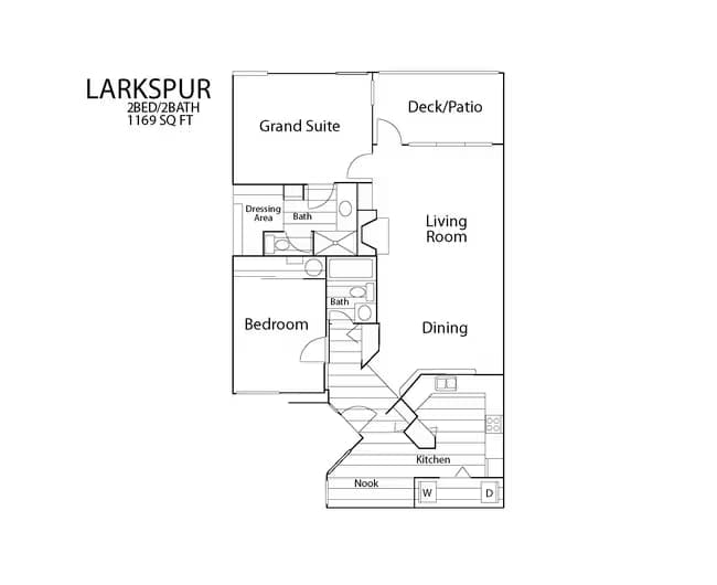 2 Bedroom C1 13201 floor plan
