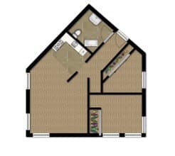 2 BDRM 1 BA 13 floor plan