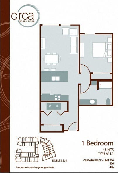 1 Bedroom 1 Bath - A11.1 0206 floor plan