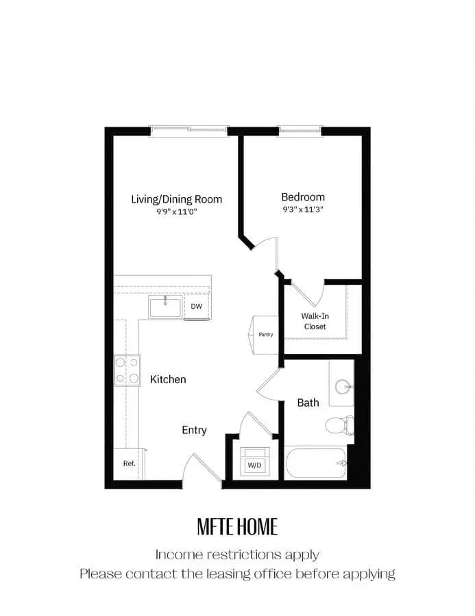1x1 S1 311 floor plan