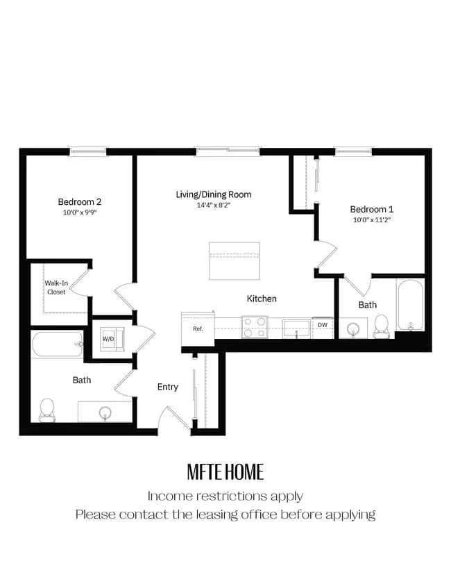 2x2 C MFTE 420 floor plan