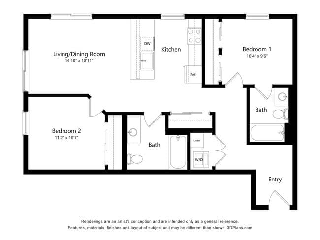 2x2 F 217 floor plan