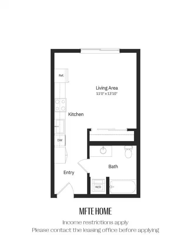 Studio E MFTE 124 floor plan