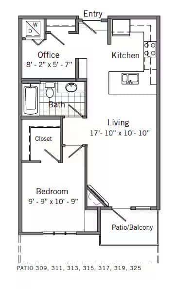 Plan 1I 415 floor plan