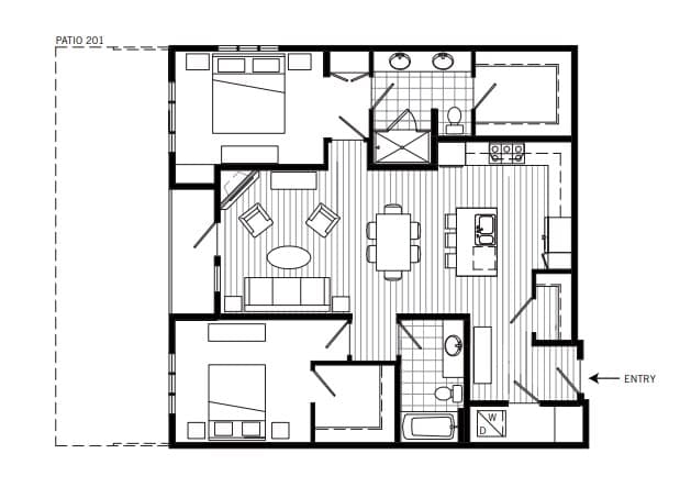 Plan 2E 401 floor plan