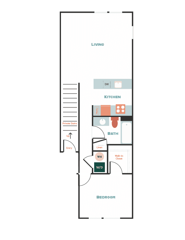1x1 A10 4-207 floor plan