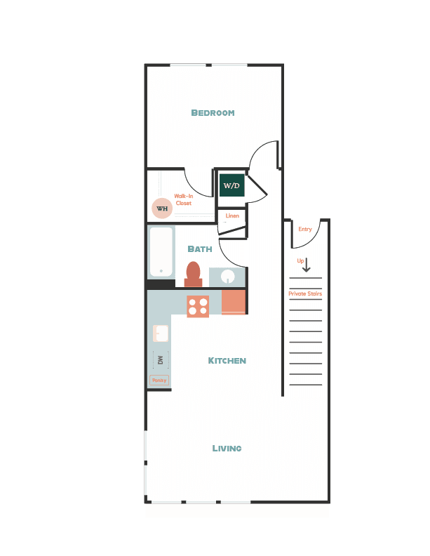 1x1 A6 5-203 floor plan