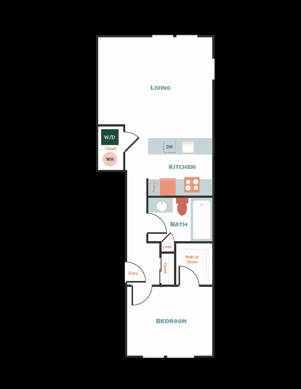 1x1 A9 4-106 floor plan