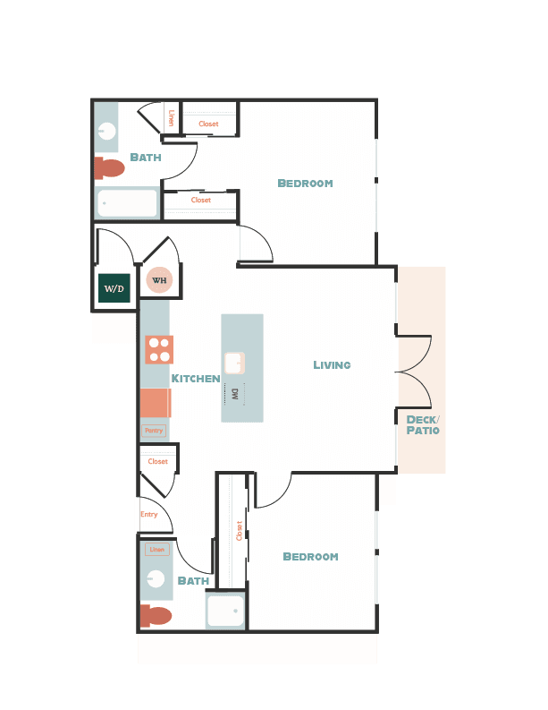 2x2 B1 4-110 floor plan