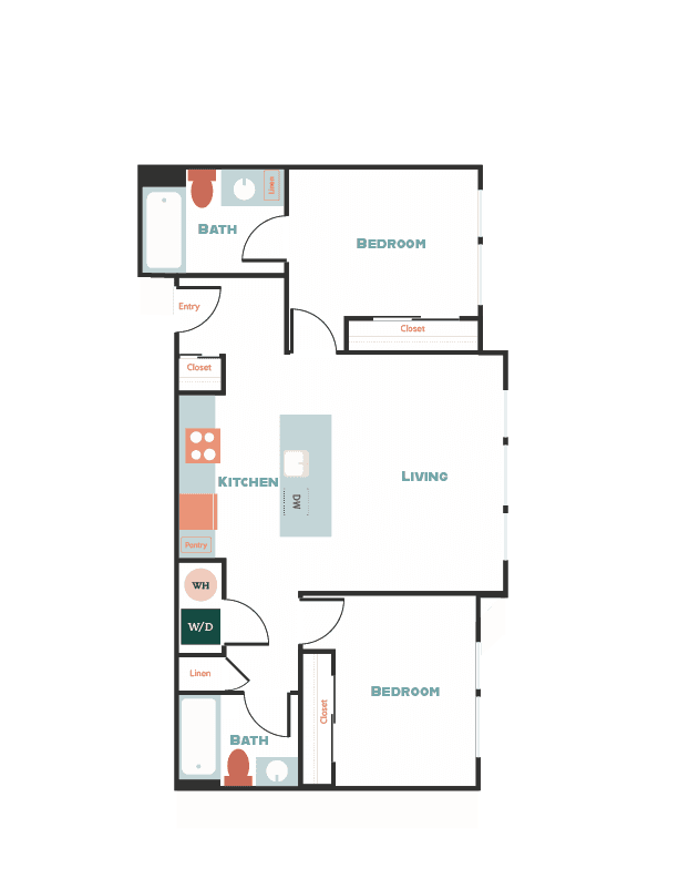 2x2 B2 6-201 floor plan