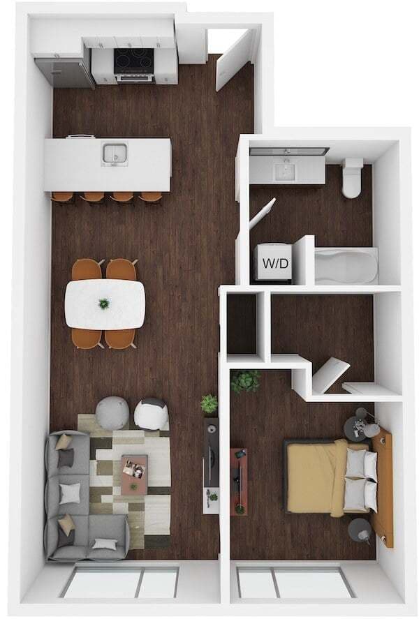 1 Bed/1 Bath-C14 254 floor plan