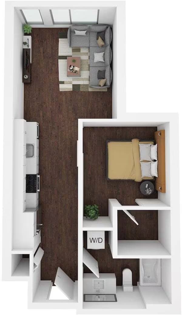 1 Bed/1 Bath MFTE-C5 007 floor plan