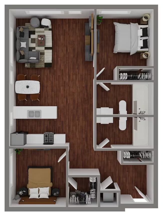 2 Bed/2 Bath-F10 261 floor plan