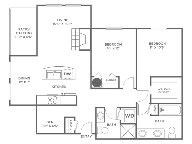 Orcas w/ Den-Restored 41-1100 floor plan