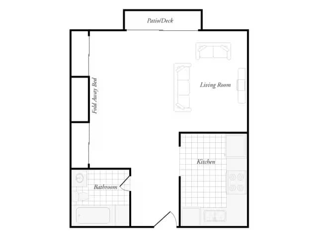 Studio 2502B floor plan