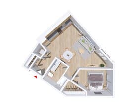 1-Bed C 511 floor plan