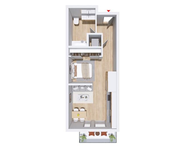 Studio A 315 floor plan