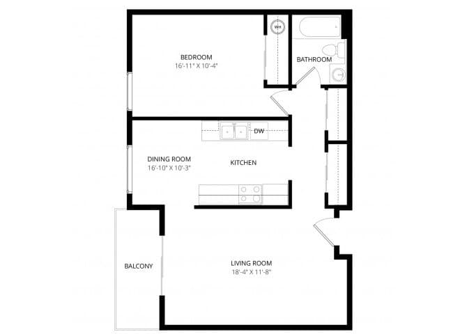 Unit E518 E518 floor plan