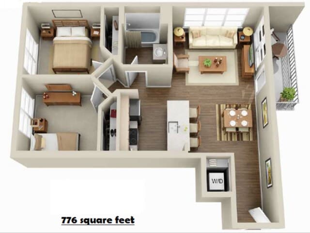 2x1 508 floor plan