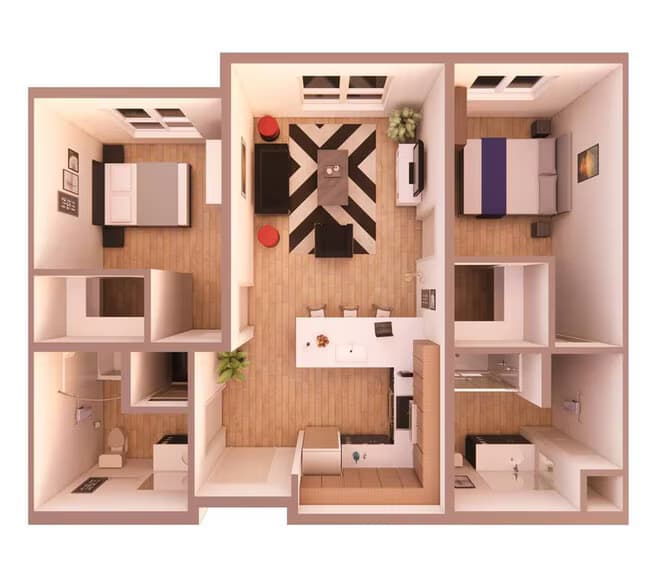 Cosmopolitan 522 floor plan
