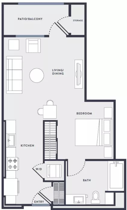 Studio • 1 Bath S2 floor plan