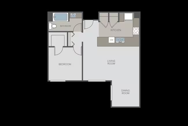 Plan A4 - 1 Bed / 1 Bath 515 floor plan