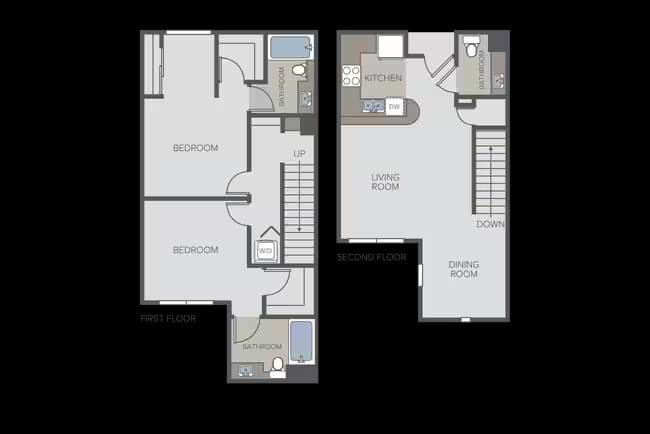 2 Beds • 2 Bath
3D Tour 307 floor plan