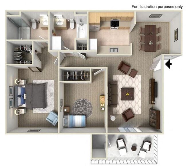 Unit 1280-C18 1280-C18 floor plan