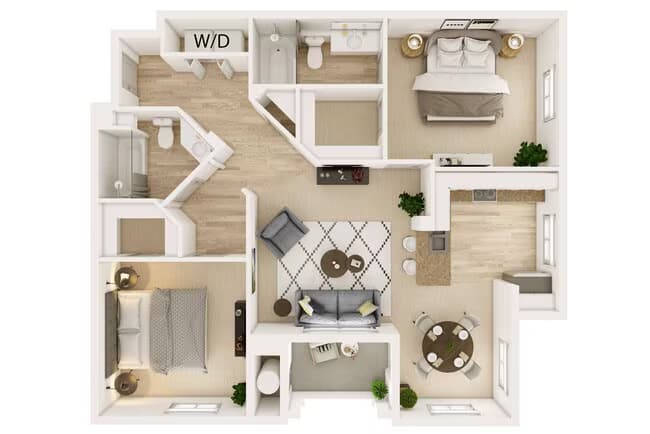Unit 12-205 17-207 floor plan