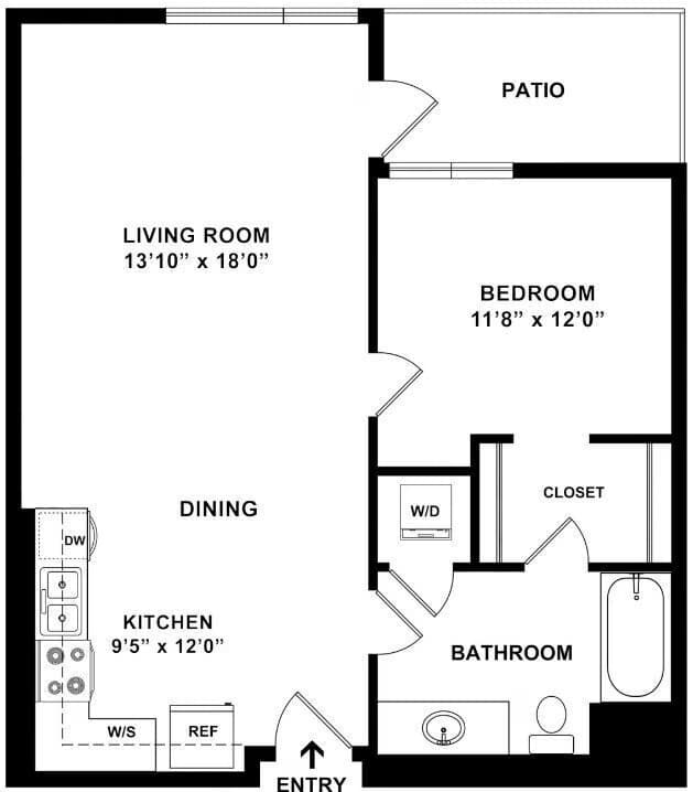 Unit 413 206 floor plan