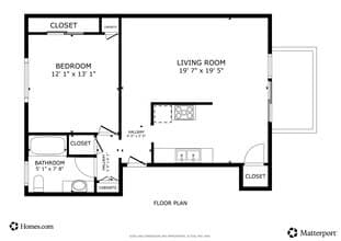 One Bedrooms Apts 07B05 floor plan