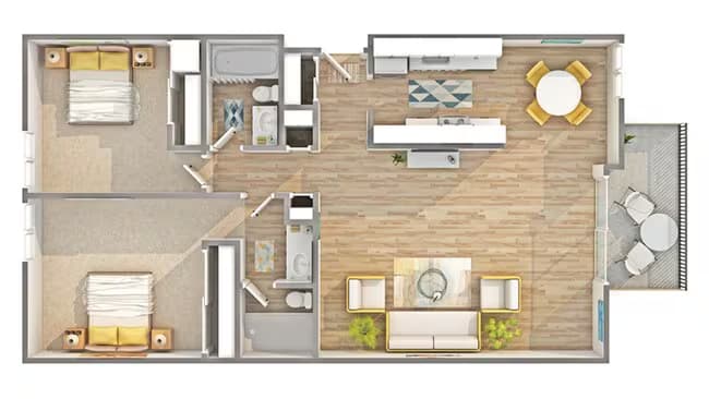 2x2 2900-226 floor plan