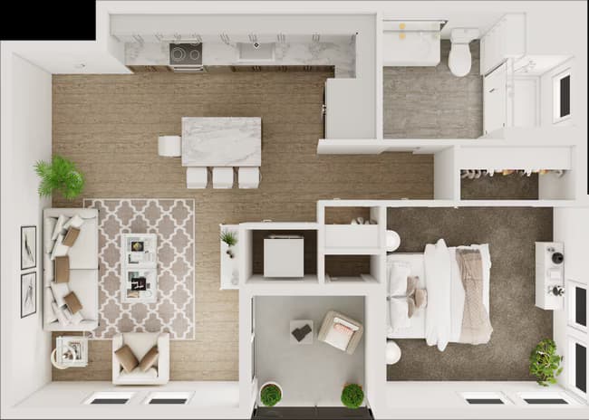 1BD, 1BTH A1 723-3306 floor plan