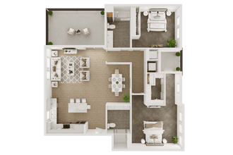 2BD, 2BTH B8 721-2303 floor plan