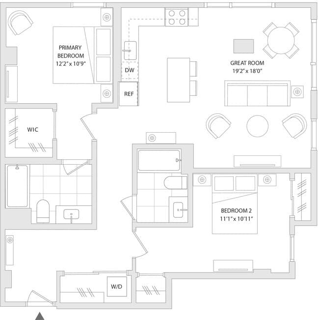 2 BR T 331 floor plan