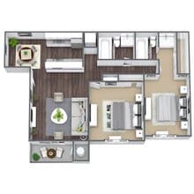 2x2 1003 floor plan