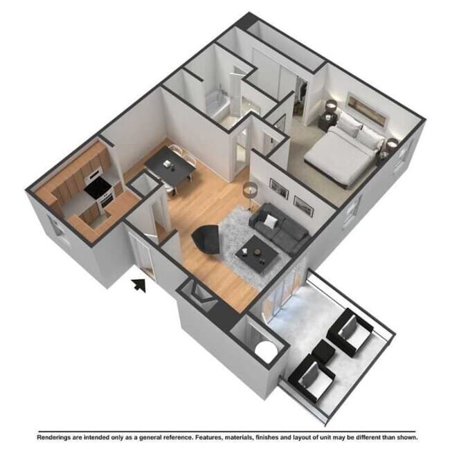 1x1 Classic 266 floor plan