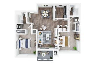 2 Bedroom 2 Bath 153 floor plan