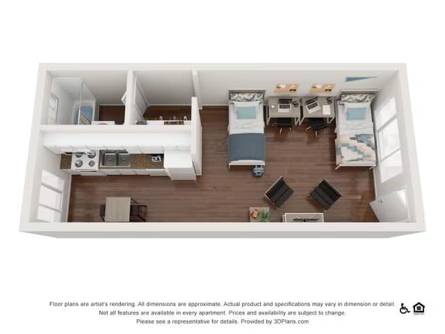 Unit Shared Private Room floor plan