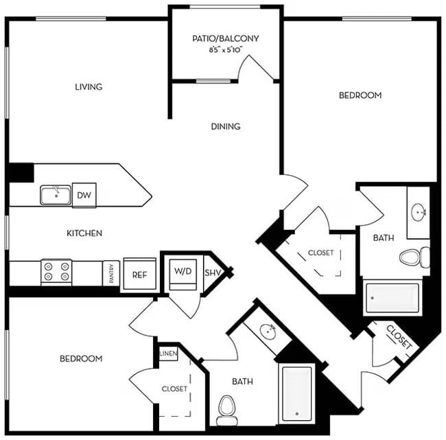 Unit 01-112 02-212 floor plan